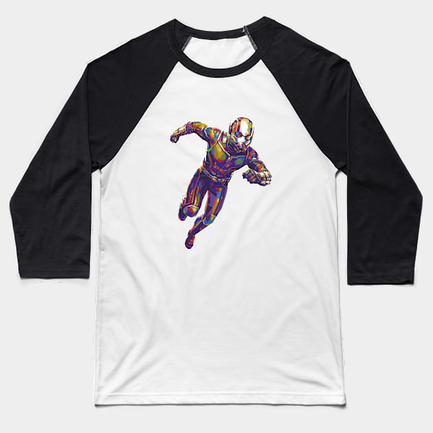 Ant Man in Action Baseball T-Shirt by Paradox Studio